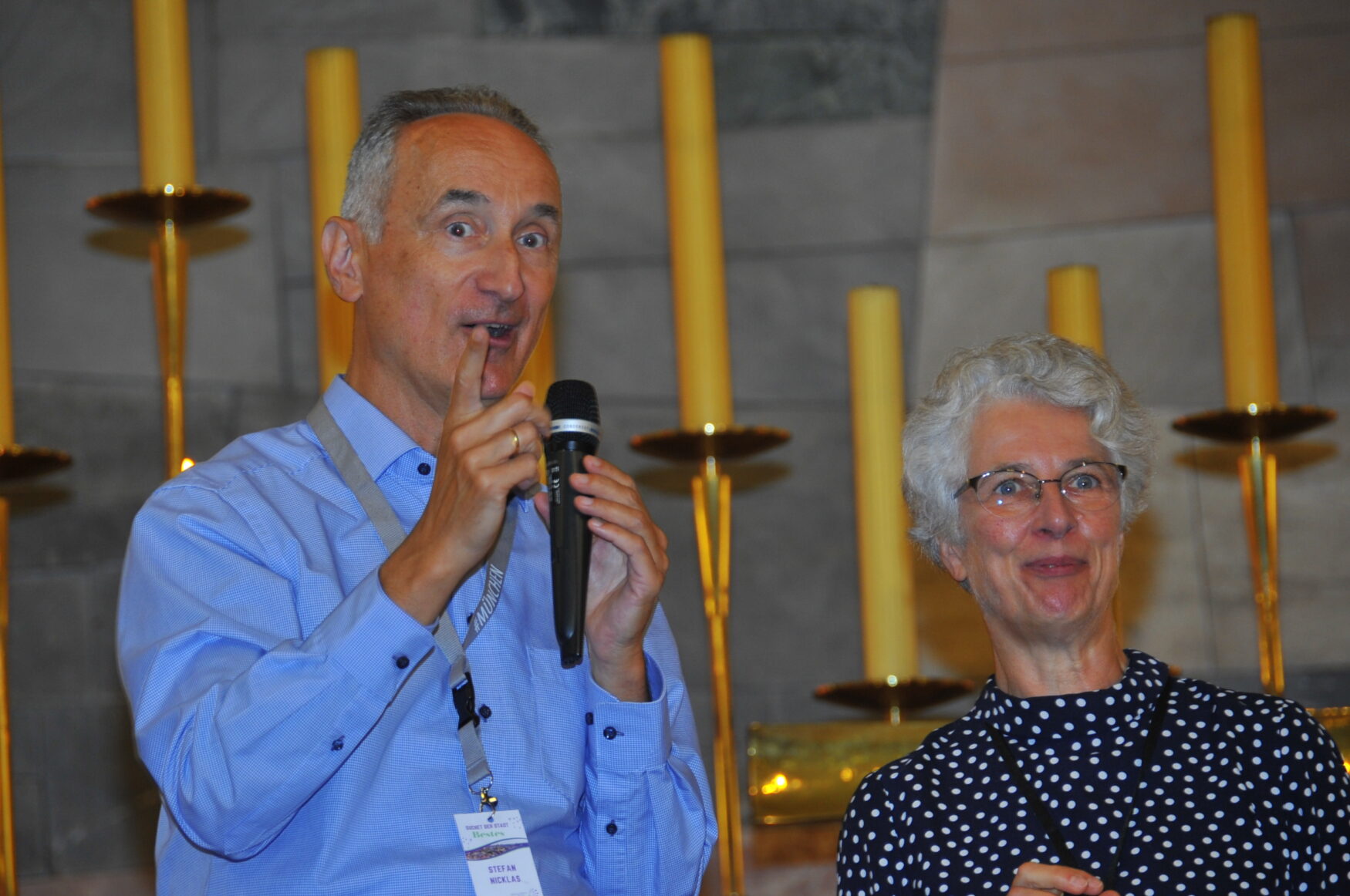Stefan Niklas (CVJM München) und Schwester M. Vernita Weiß, Schönstatt. Foto: Heinrich Brehm