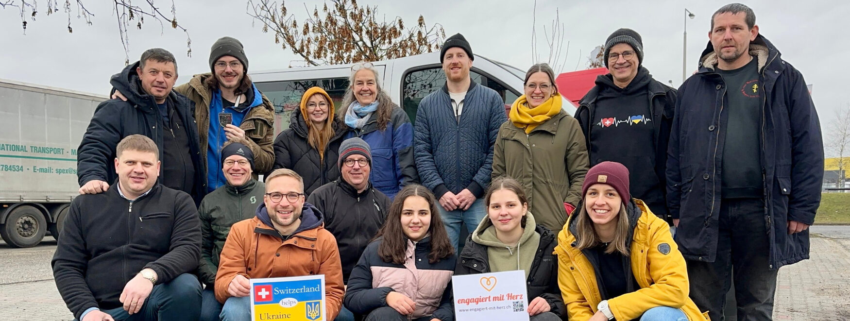 Von der Schweiz in die Ukraine: Der Verein "Engagiert mit Herz" bringt Hilfsgüter in den Osten. Foto: Verein "Engagiert mit Herz"