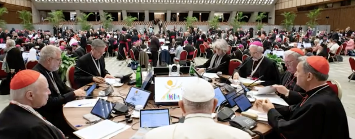 Ein Blick in die Synodenaula. Foto: Vatican Media
