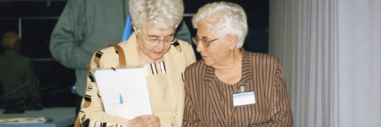 Chiara Lubich (l.) und Emmaus Maria Voce. Foto: Centro Santa Chiara