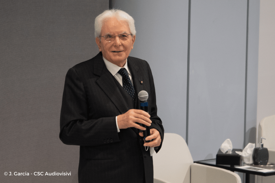 Sergio Mattarella, italienischer Staatspräsident, besucht das Zentrum der Fokolar-Bewegung. Foto: CSC Audiovisivi